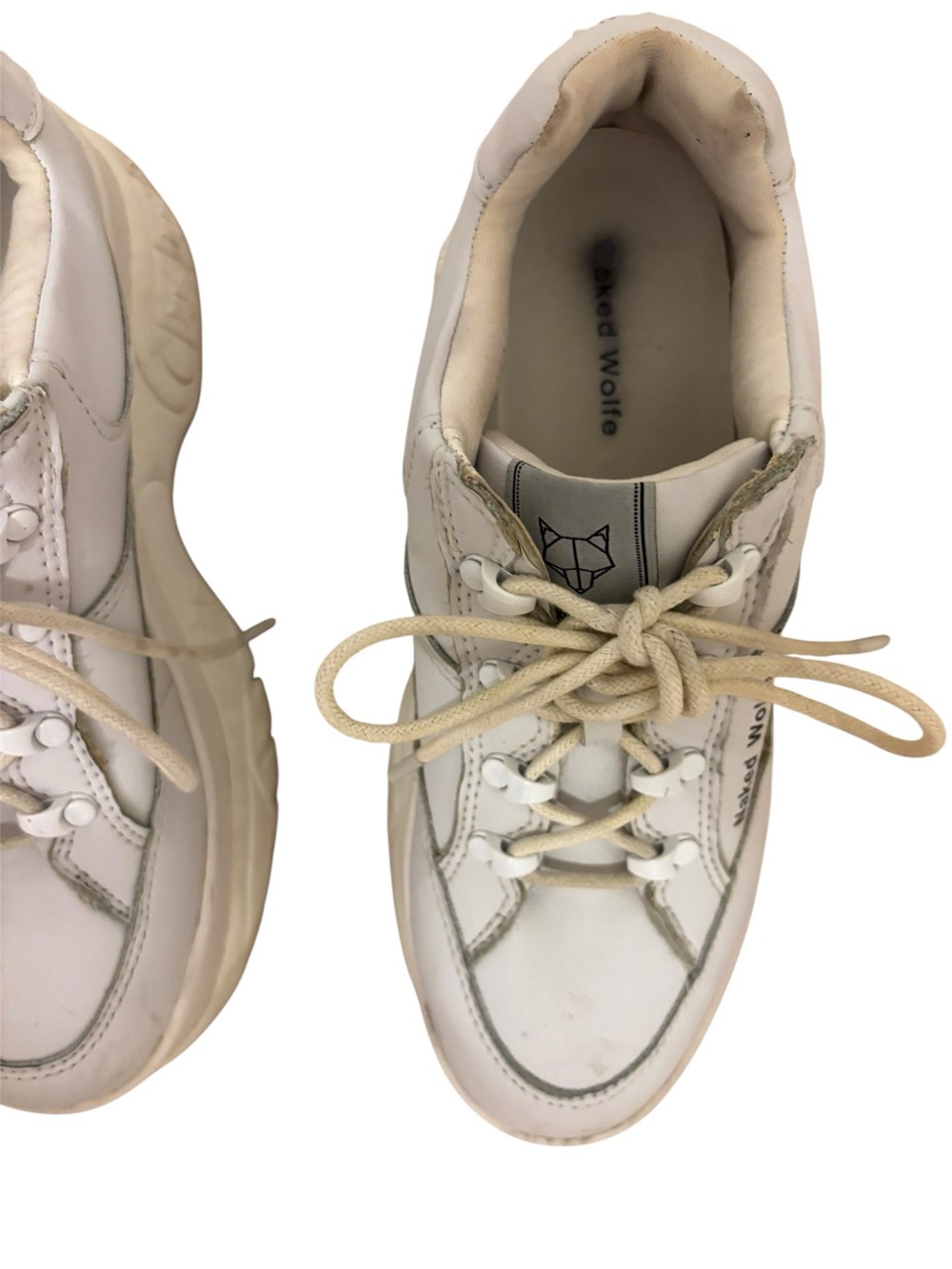 Naked Wolfe White Chunky Platform Sneakers 👟 - Picture 7 of 16